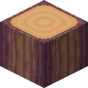 Oak log as Anemoia draws it, 32 pixels across, by glassdoiphin
