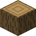 Oak log as Bare Bones draws it, 16 pixels across, by RobotPants