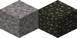Gravel in vanilla Minecraft at 16 pixels, next to the same block from Dokucraft at 32