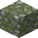 Mossy cobblestone as Faithful 32x draws it, 32 pixels across, by Faithful Team
