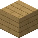 Oak planks as Faithful 64x draws it, 64 pixels across, by Faithful Team