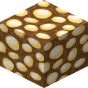 Glowstone as Faithful 64x draws it, 64 pixels across, by Faithful Team