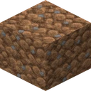 Dirt as Faithful 64x draws it, 64 pixels across, by Faithful Team