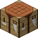 Crafting table as Faithful 64x draws it, 64 pixels across, by Faithful Team