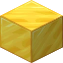 Gold block as Faithful 64x draws it, 64 pixels across, by Faithful Team