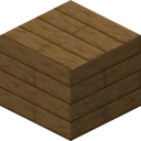Spruce planks as Faithful 64x draws it, 64 pixels across, by Faithful Team