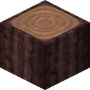 Oak log as Mythic draws it, 32 pixels across, by FishyMint