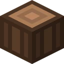 Oak log as Rodrigo's Pack draws it, 8 pixels across