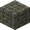 Mossy cobblestone as Smooth Operator draws it, 256 pixels across, by FiftyWalrus