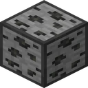 Coal ore as Tightfault Revamp draws it, 16 pixels across, by karmette